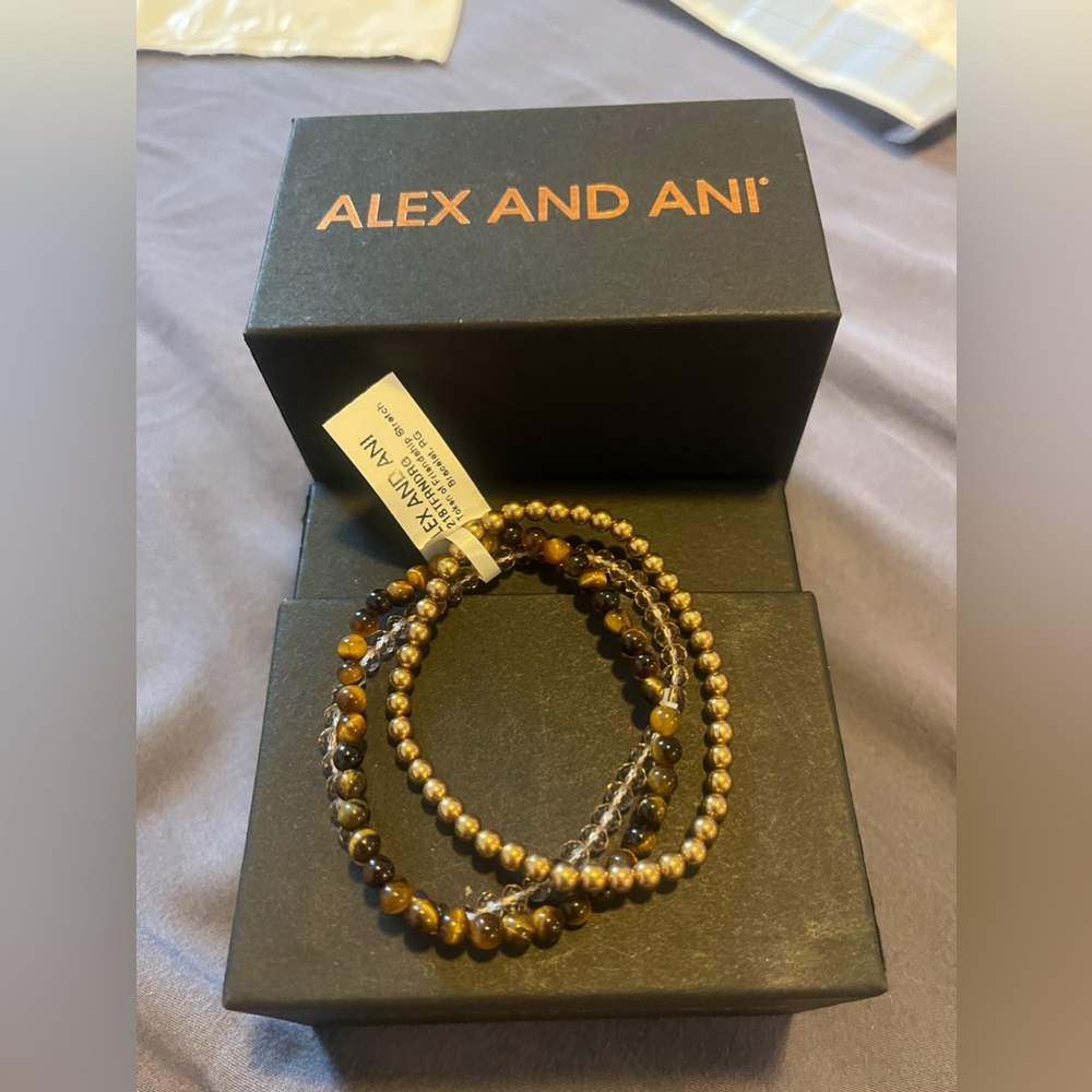 Tiger eye stretch beaded bracelets